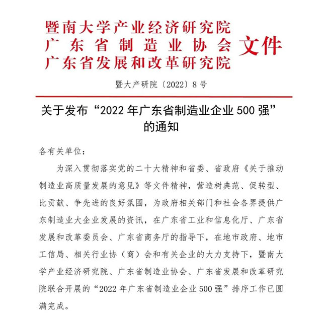 ǿ!Ծ58λ!˻Ἧ2022㶫ʡҵҵ500ǿ92λ!